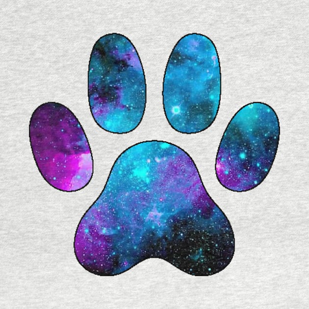 Galactic Paw Print by ARTWORKandBEYOND